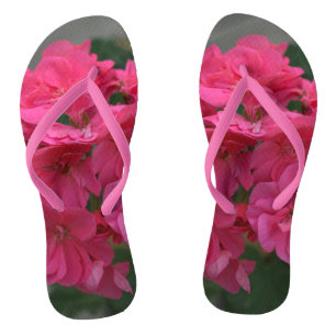 Hübsch Pink Rose Geranium Flip Flops