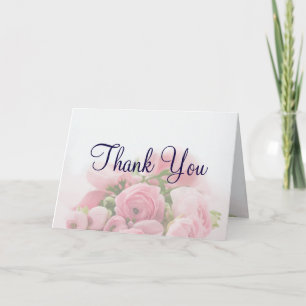 Hübsch Pink Roses Bouquet Dankeschön Karte