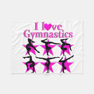HÜBSCH PINK STAR GYMNAST FLEECEDECKE