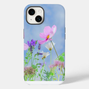 Hübsch Pink Wild Blume Wiese iPhone 14 Hülle