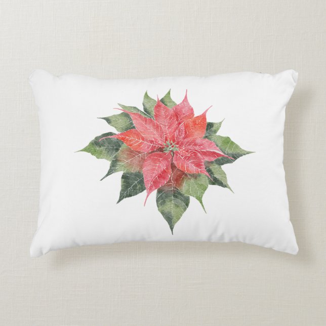 Hübsch Poinsettia Dekokissen (Vorderseite)