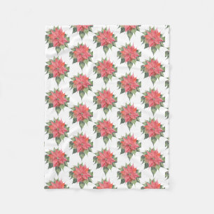 Hübsch Poinsettia Fleecedecke