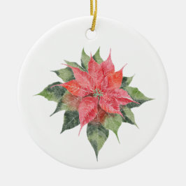 Hübsch Poinsettia Keramik Ornament