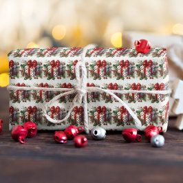 Hübsch Polka Dot Coquette Bow Weihnachten Geschenkpapier