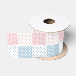 Hübsch, Polkapunkt, Weiß, Rosa, Blau, girly, Lan Satinband