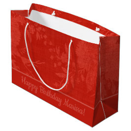 Hübsch Red auf Red Floral Pattern Große Geschenktüte