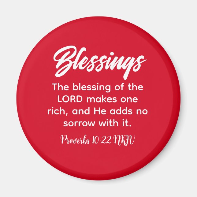 Hübsch Red Christlich Faith Sessellift Bible Verse Magnet (Vorne)
