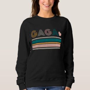 Hübsch Retro Style Gaga Hippie Rainbow Grandma Sweatshirt