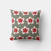 Hübsch Retro Weihnachten Rot Weiß und Grün Blume