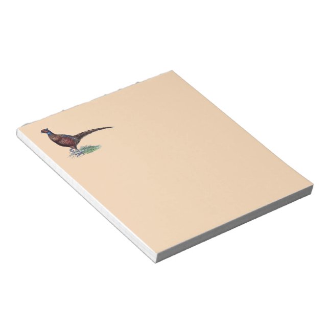 Hübsch Ring Neck Pheasant Tan Notizblock (angewinkelt)
