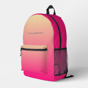 Hübsch rosa Abstrakte Gradient Bedruckter Rucksack