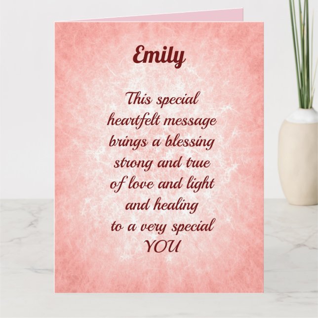 Hübsch rosa Add Name wird gut Karte (Vorderseite)