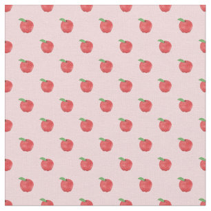 Hübsch rosa Äpfel Früchte Sommerdesign Stoff