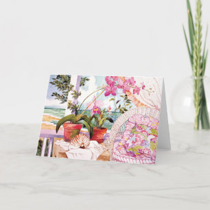 Hübsch rosa Aquarellfarben - Ansichtskarte für das