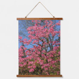Hübsch rosa Azaleen Wandteppich Mit Holzrahmen