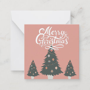 Hübsch rosa Background moderner Drehbaum Weihnacht Mitteilungskarte