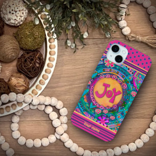 Hübsch rosa Bläserjochdoten Inspirivity Name Case-Mate iPhone Hülle