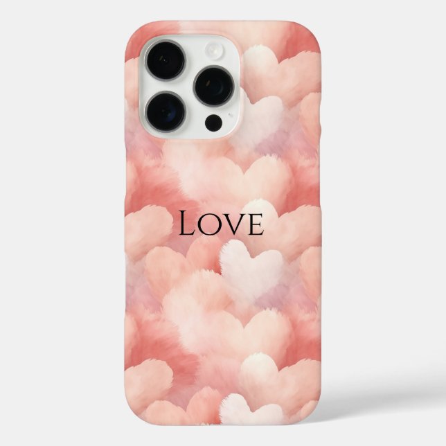 Hübsch rosa, blaue Herzen iPhone 16 Pro Hülle (Rückseite)