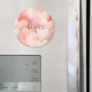 Hübsch rosa, blaue Herzen Magnet