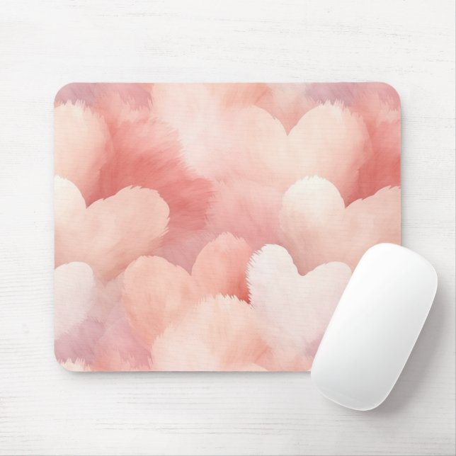 Hübsch rosa, blaue Herzen Mousepad (Mit Mouse)