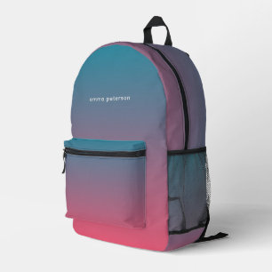 Hübsch rosa blaue Schleimhaut Bedruckter Rucksack