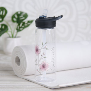 Hübsch rosa Blossom Blumenname Yoga Trinkflasche