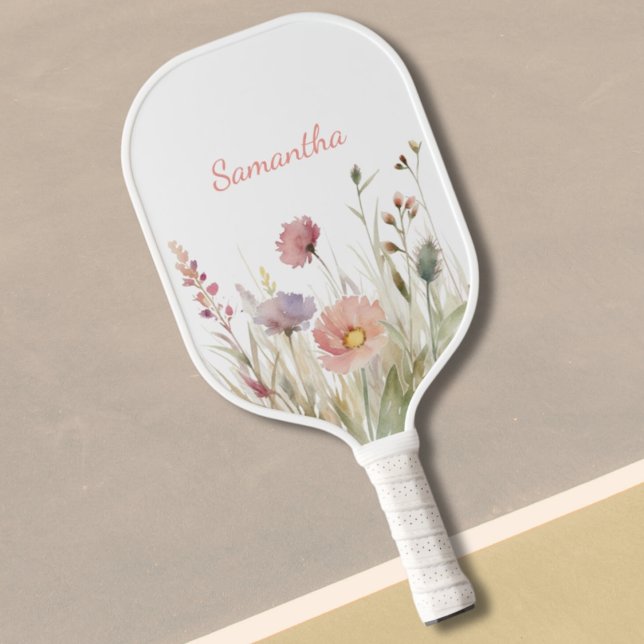 Hübsch rosa Blumenbezeichnung Pickleball Schläger (Von Creator hochgeladen)