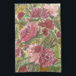 Hübsch rosa Blumengarten Geschirrtuch<br><div class="desc">Originale Bilder von lockeren Aquarellfarben rosa Blume mit Farbdetails. Ideal,  um Ihren Platz im Frühling zu erschließen.</div>