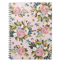 Hübsch-rosa-Blumengarten-Notebook