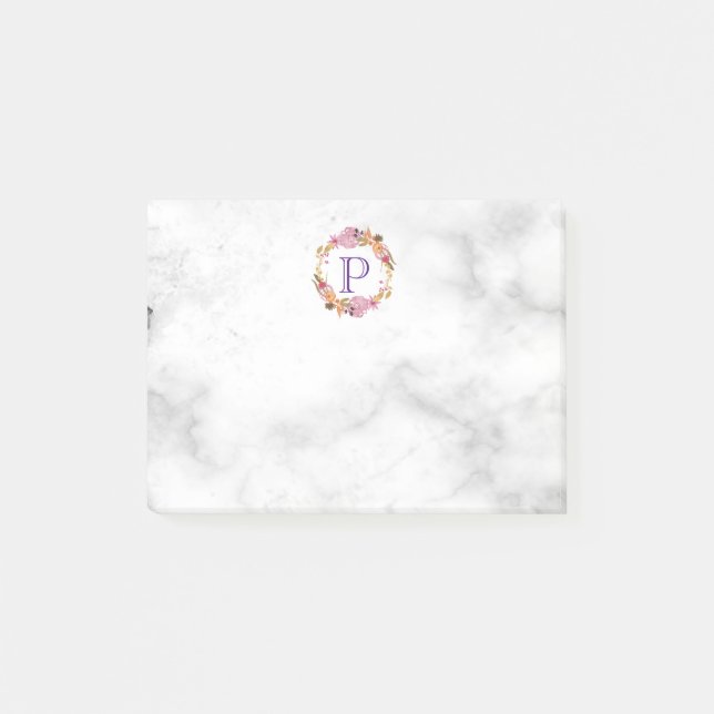 Hübsch-rosa-Blumenkreuz Post-it Klebezettel (Vorderseite)