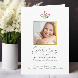 Hübsch rosa Blumenorden der Begräbnisfeier Fotos Programm