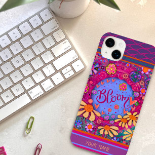Hübsch rosa Blütenhörnchen Inspirivity Name Case-Mate iPhone 14 Plus Hülle