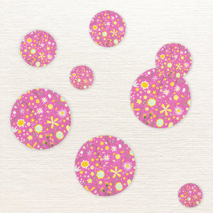 Hübsch rosa Botanische Wildblume Floral Confetti Konfetti