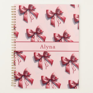 Hübsch-rosa-Bow-Individuelle Name Planer