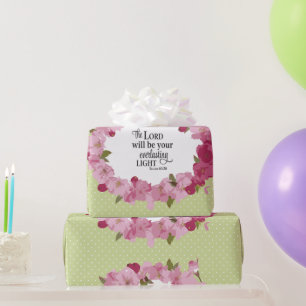 Hübsch rosa Christliche Blume Geschenk Geschenkpapier
