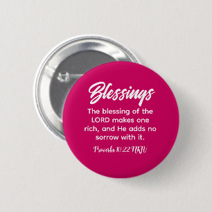 Hübsch Rosa Christliche Glaubensgesegnung Bibelver Button
