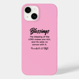 Hübsch Rosa Christliche Glaubensgesegnung Bibelver Case-Mate iPhone 14 Hülle
