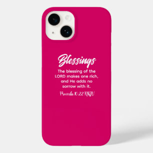 Hübsch Rosa Christliche Glaubensgesegnung Bibelver Case-Mate iPhone 14 Hülle