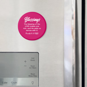Hübsch Rosa Christliche Glaubensgesegnung Bibelver Magnet