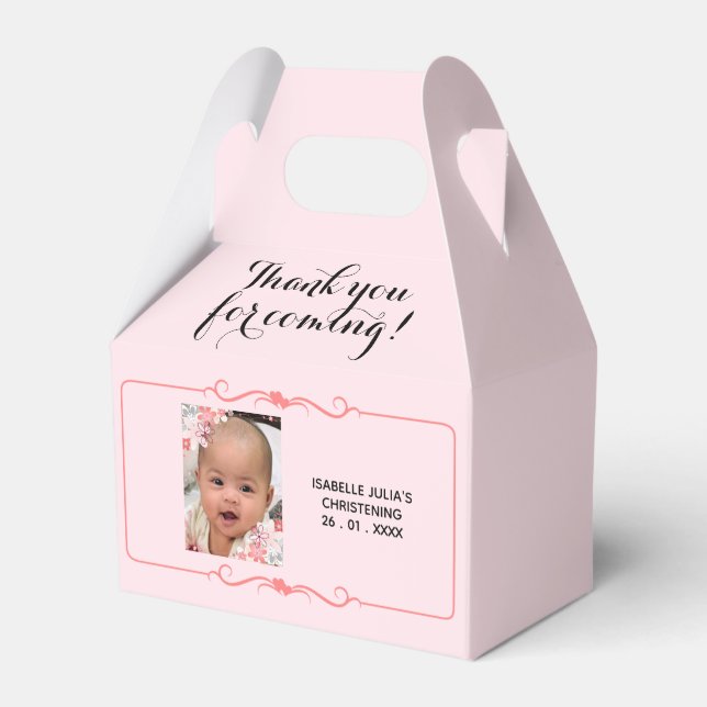 Hübsch rosa DANKE IHNEN, DASS SIE KOMMEN! Feiern Geschenkschachtel (Vorderseite)