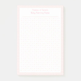 Hübsch rosa Dot Grid neuer Baby Plan Planer Post-it Klebezettel