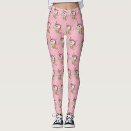 Hübsch rosa Einhorn Gemusterte Leggings