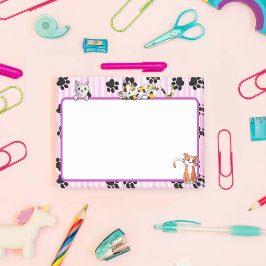 Hübsch rosa Farbe mit Pfoten niedliche Kätzchen 4" Post-it Klebezettel