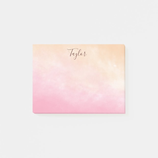 Hübsch rosa Farbe Post-it Klebezettel (Vorderseite)