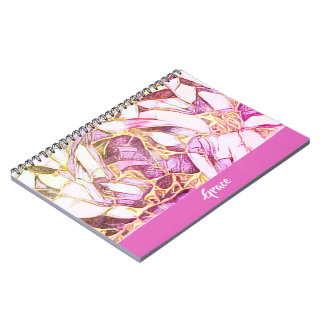 Hübsch rosa Farben und Imitate Monogramm aus der g Notizblock