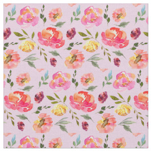 Hübsch rosa Farbflora Muster Stoff