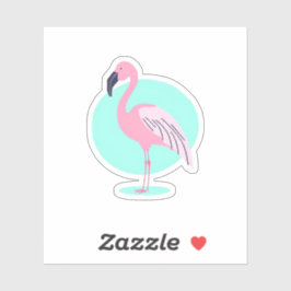 Hübsch rosa Flamingo Aufkleber