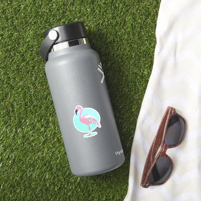 Hübsch rosa Flamingo Aufkleber (HydroFlask Insitu)