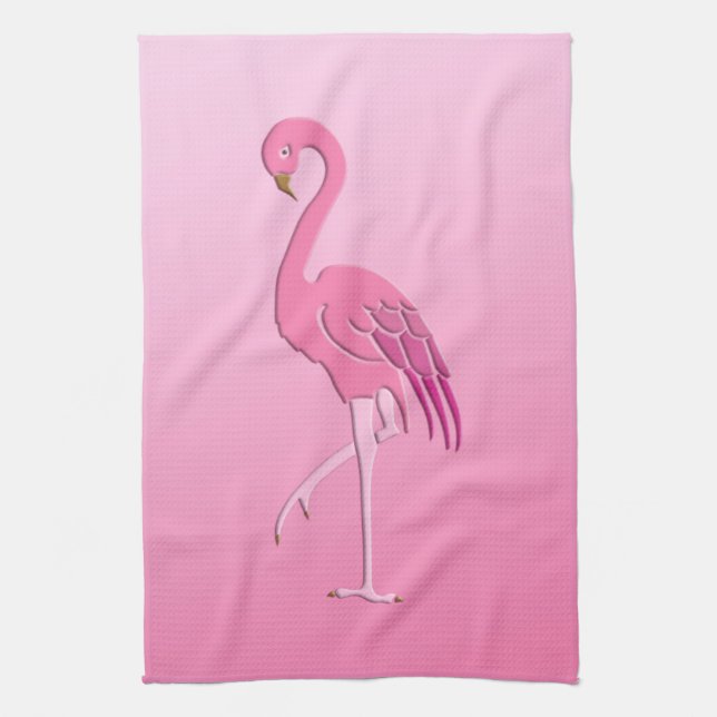 Hübsch rosa Flamingo Handtuch (Vertikal)