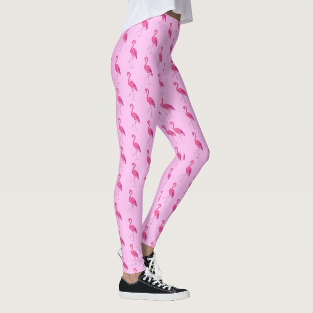 Hübsch rosa Flamingo Leggings (Rechts)